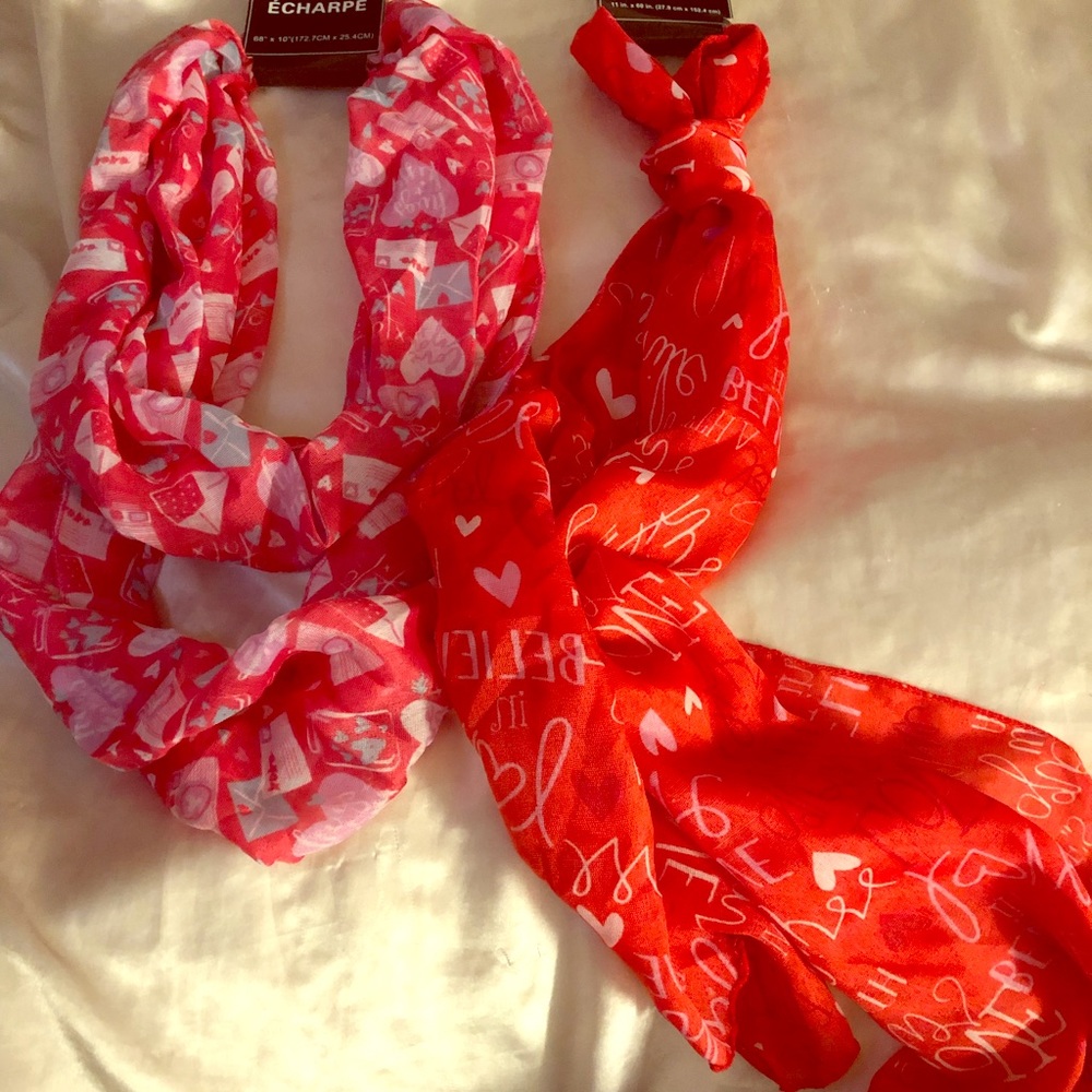 Set of valentine’s scarves